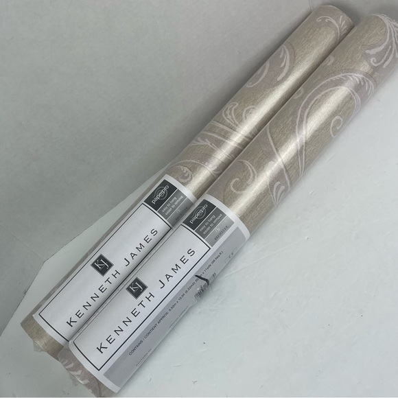 (2)Kenneth James high-end wallpaper double rolls scroll neutral pattern - Picture 14 of 16